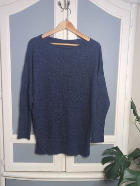 Peruvian Connection Royal Alpaca Blue Dolman Sweater XL Super Soft